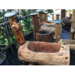 Fontana in legno rustica cm 140